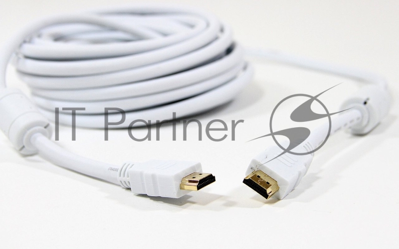 Кабель HDMI 19M/M ver 2.0, 10М, 2 фильтра, белый Aopen ACG711DW-10M