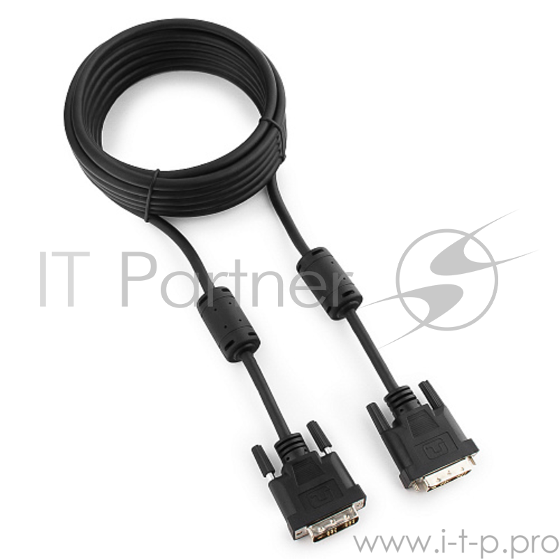 Кабель DVI-D single link Gembird/Cablexpert, 19M/19M, 4.5м, черный, экран, феррит.кольц