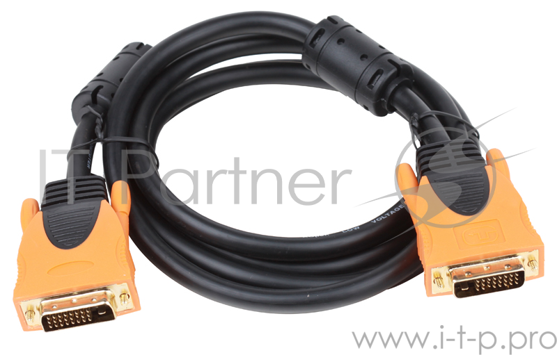 Кабель Aopen/Qust DVI-DVI Dual Link (25M-25M), 1.8m, 2 фильтра (ACG446D-1.8M)