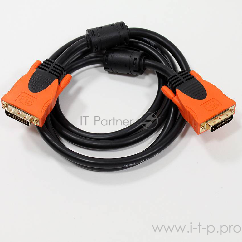 Кабель Aopen/Qust DVI-DVI Dual Link (25M-25M), 1.8m, 2 фильтра (ACG446D-1.8M)