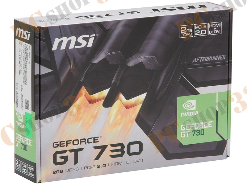Видеокарта MSI N730-2GD3V2 2ГБ (GeForce GT 730, DDR3, D-Sub, DVI, HDMI) (PCI-E)