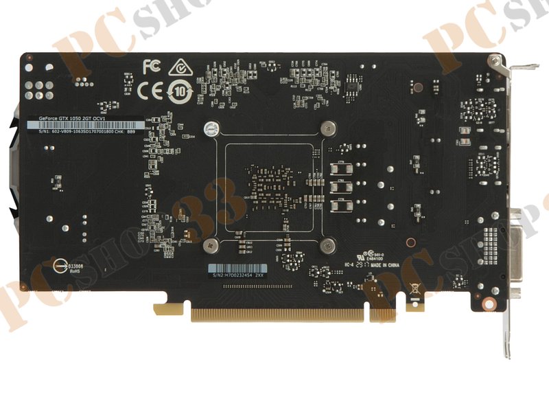 Видеокарта MSI GeForce GTX 1050 2GT OCV1 2ГБ (GeForce GTX 1050, DDR5, DVI, HDMI, DP) (PCI-E)