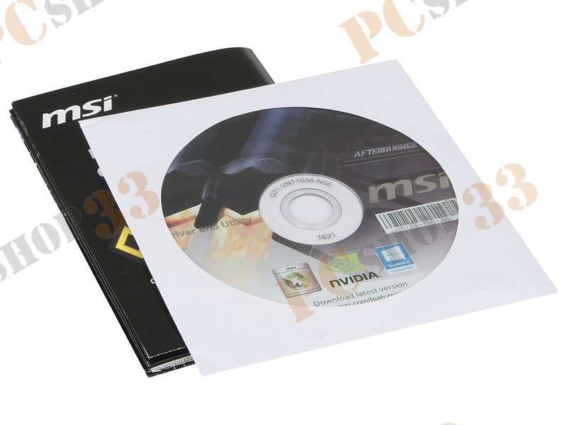 Видеокарта MSI GeForce GTX 1050 2GT OCV1 2ГБ (GeForce GTX 1050, DDR5, DVI, HDMI, DP) (PCI-E)