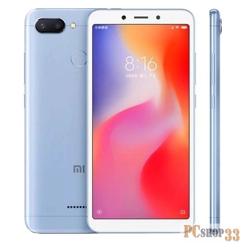 Смартфон/акссесуар Xiaomi Redmi 6 3GB+64GB Blue