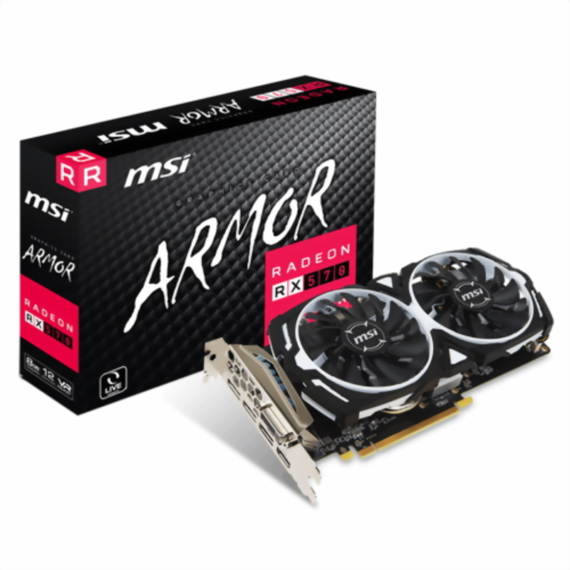 Видеокарта PCIE16 RX 570 8GB GDDR5 RX 570 ARMOR 8G MSI
