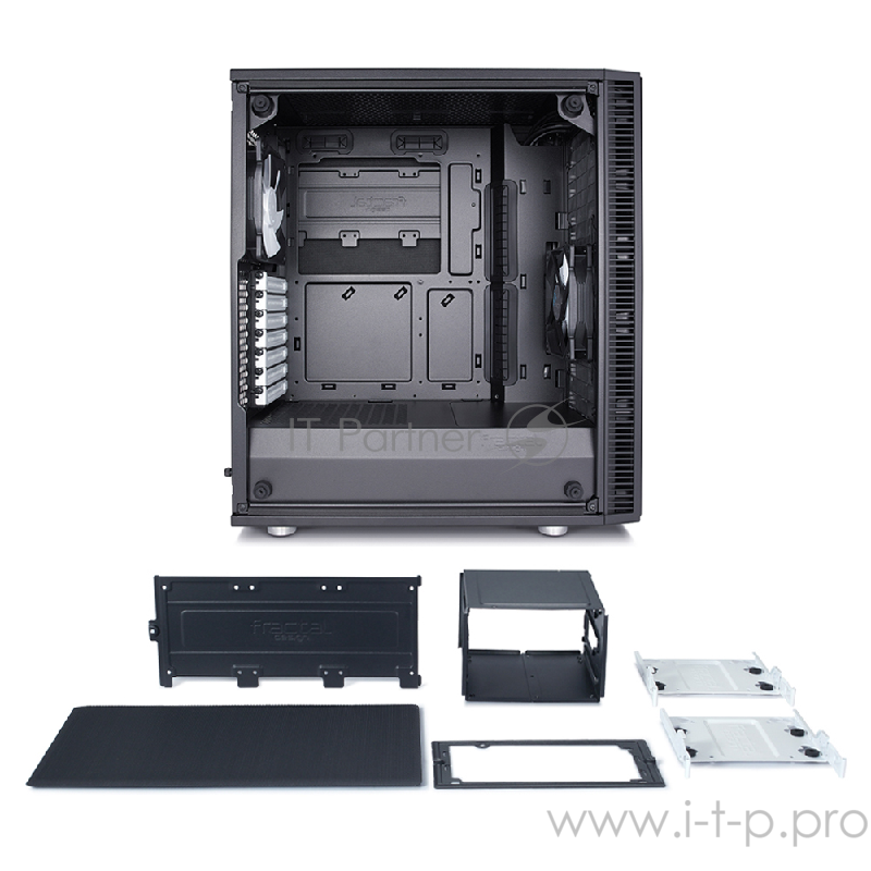 Корпус Fractal Design Define C TG Black ATX, mATX, Mini-ITX, Midi-Tower, без БП, с окном, 2xUSB 3.0, Audio