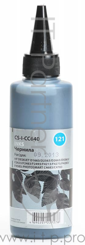 Чернила Cactus CS-I-CC640 черный 100мл для HP DJ D1663/D2563/D2663/PS C4683/C4783