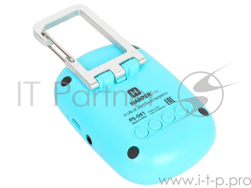 Беспроводная BT-Колонка HARPER PS-041 Blue (Bluetooth/до 7 часов/2 Вт/микрофон)