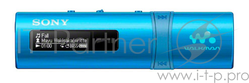 Плеер Flash Sony NWZ-B183FL.EE 4Gb голубой/FM