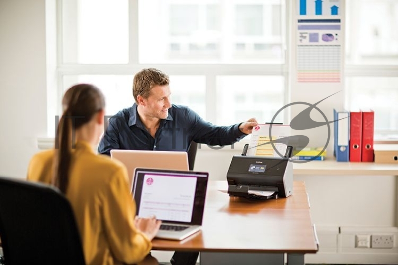 Сканер Brother ADS-2800W сетевой (A4, 600x600 т/д, 30 стр/60 стр, Duplex) USB, GB Ethernet , WiFi, B