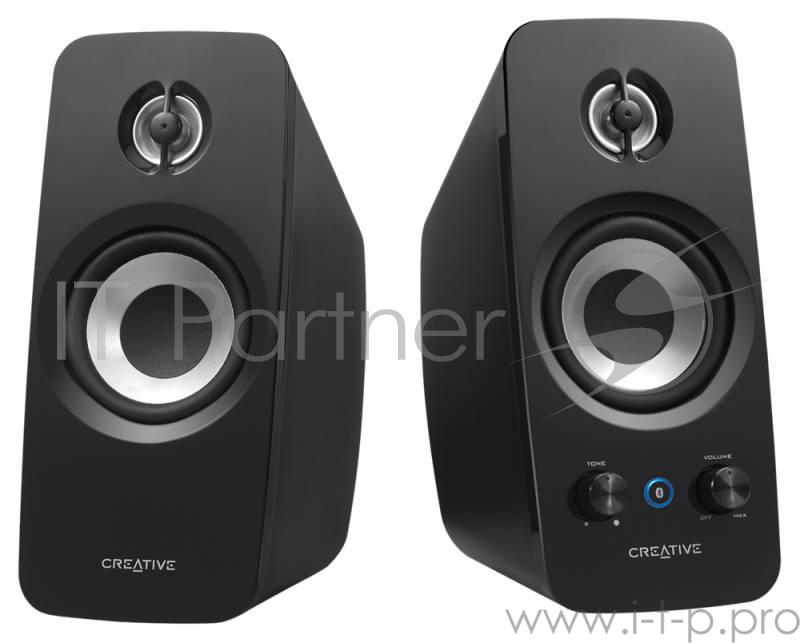 Колонки Creative T15 2.0 черный 18Вт беспроводные BT