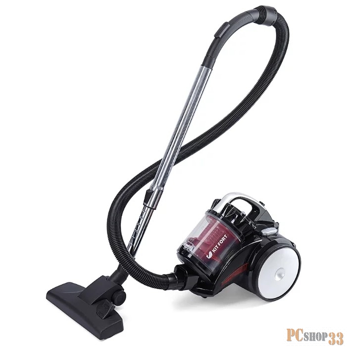 Пылесос Пылесос Kitfort Мощность: 1400 Вт.Ёмкость пылесборника: 2,0 л.красно-черный