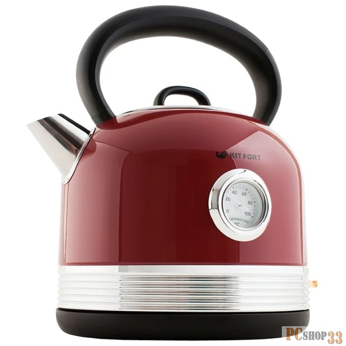 Чайник Чайник Kitfort Мощность: 1800-2150 Вт.Ёмкость: 1,7 л.Длина шнура: 0,68 м.Красный