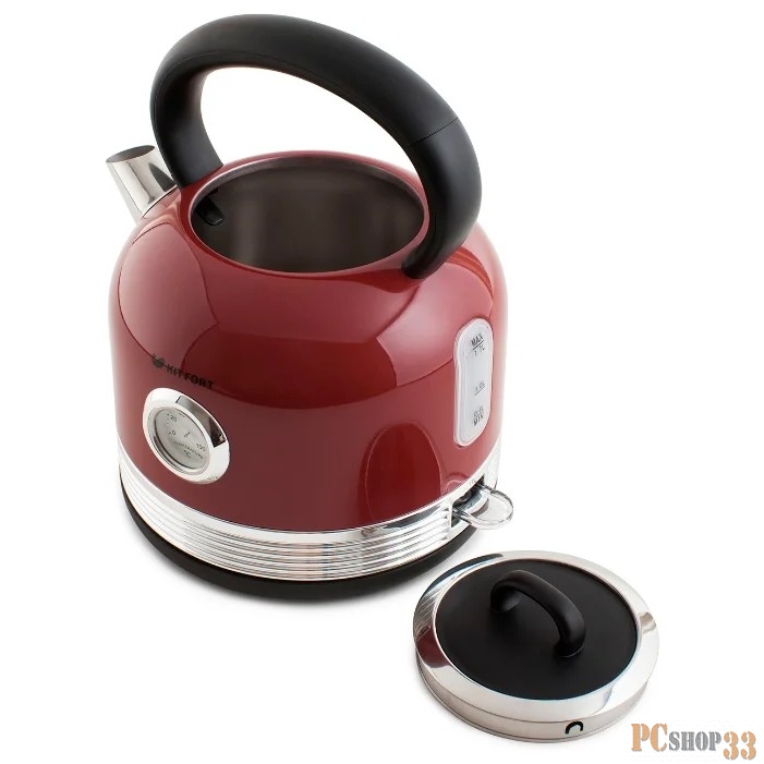 Чайник Чайник Kitfort Мощность: 1800-2150 Вт.Ёмкость: 1,7 л.Длина шнура: 0,68 м.Красный