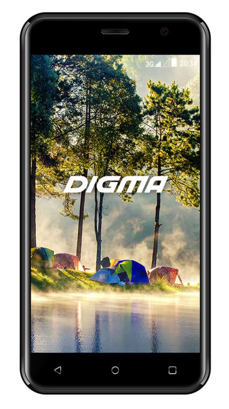 Мобильный телефон Смартфон Digma Linx Joy 3G 4Gb 512Mb черный 3G 2Sim 5