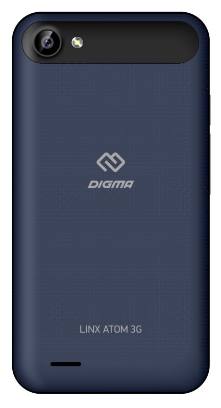 Мобильный телефон Смартфон Digma Linx Atom 3G 4Gb 512Mb темно-синий 3G 2Sim 4