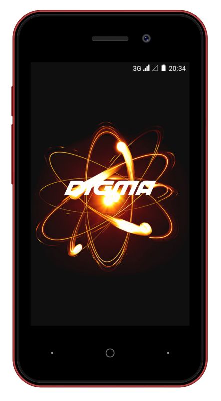 Мобильный телефон Смартфон Digma Linx Atom 3G 4Gb 512Mb красный 3G 2Sim 4
