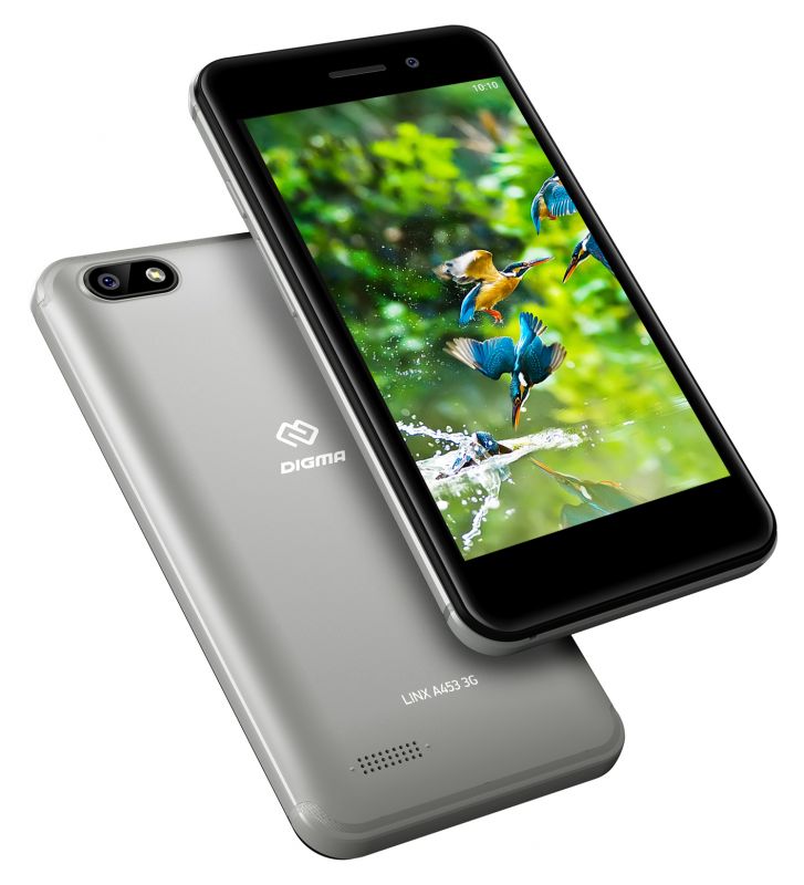 Мобильный телефон Смартфон Digma A453 3G Linx 8Gb 1Gb серый 3G 2Sim 4.5