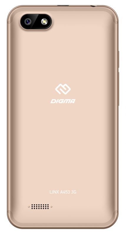 Мобильный телефон Смартфон Digma A453 3G Linx 8Gb золотистый {3G 2Sim 4.5