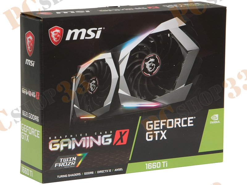 Видеокарта MSI GeForce GTX 1660 Ti GAMING X 6G 6ГБ (GeForce GTX 1660 Ti, DDR6, HDMI, 3xDP) (PCI-E)