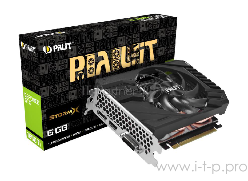 Видеокарта Palit GeForce GTX 1660 Ti StormX 6ГБ (GeForce GTX 1660 Ti, DDR6, DVI, HDMI, DP) (PCI-E)