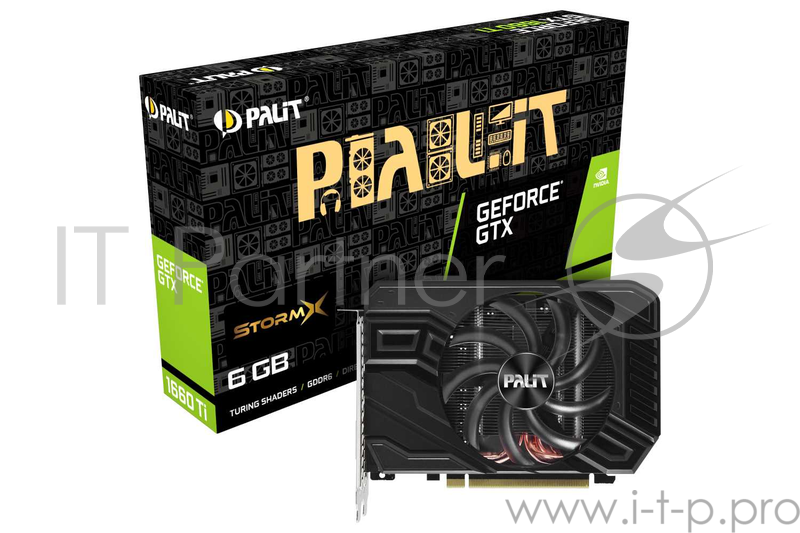 Видеокарта Palit GeForce GTX 1660 Ti StormX 6ГБ (GeForce GTX 1660 Ti, DDR6, DVI, HDMI, DP) (PCI-E)