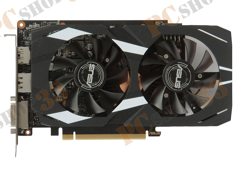 Видеокарта ASUS GeForce GTX 1660 Ti 6ГБ DUAL-GTX1660TI-O6G (GeForce GTX 1660 Ti, DDR6, DVI, 2xHDMI, DP) (PCI-E)