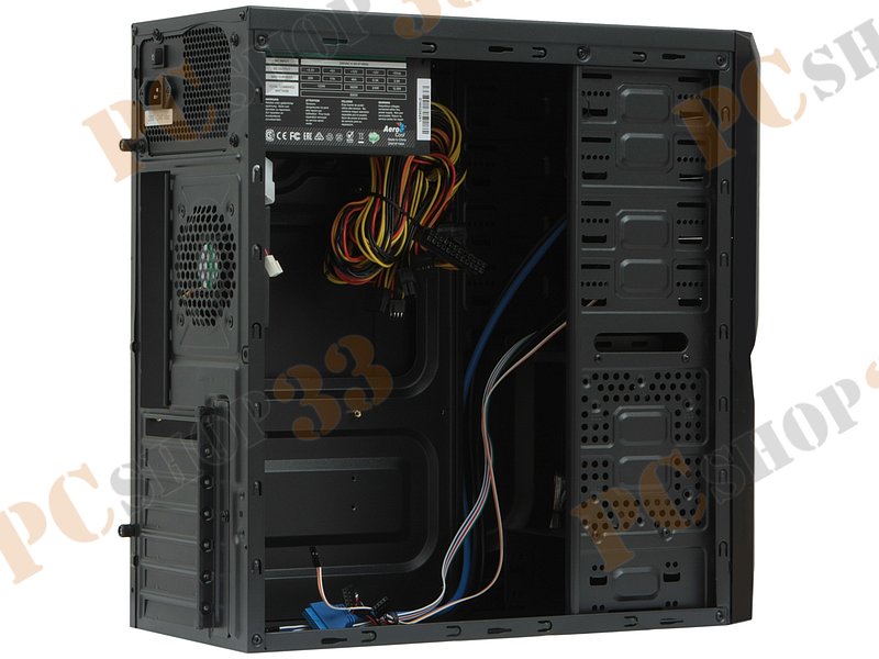 Корпус Miditower Aerocool V3X Advance Devil Red Edition, ATX, черно-красный (600Вт)