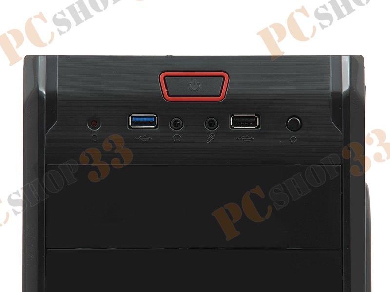 Корпус Miditower Aerocool V3X Advance Devil Red Edition, ATX, черно-красный (600Вт)