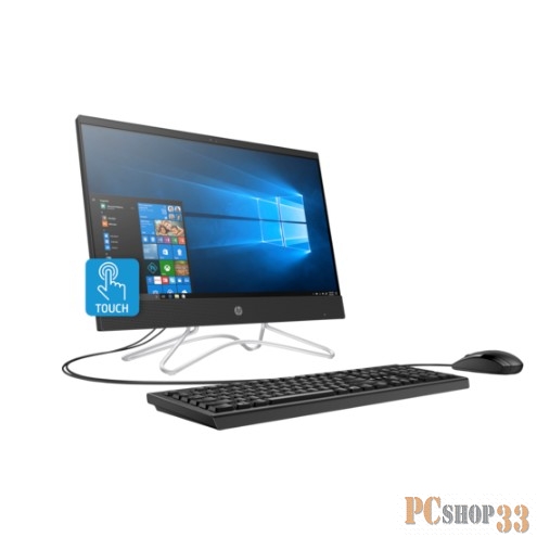 Моноблок HP 22-c0043ur 4HC58EA (Core i7 8700T-2.40ГГц, 8ГБ, 256ГБ+1ТБ, GFMX110, LAN, WiFi, BT, WebCam, 21.5 1920x1080 сенсор., W10 H) + клавиатура + мышь