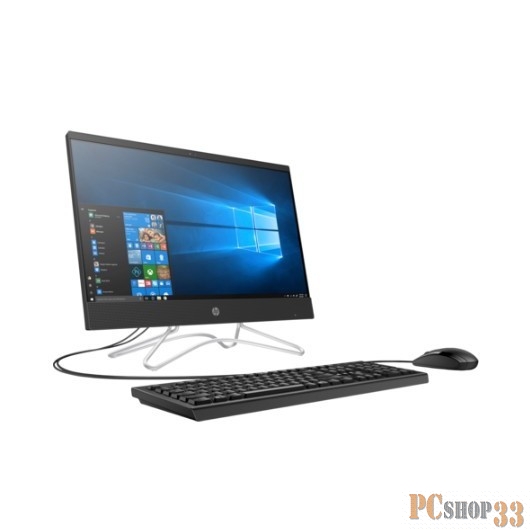 Моноблок HP 22-c0042ur 4HE45EA (Core i7 8700T-2.40ГГц, 8ГБ, 128ГБ+1ТБ, GFMX110, LAN, WiFi, BT, WebCam, 21.5 1920x1080, W10 H) + клавиатура + мышь