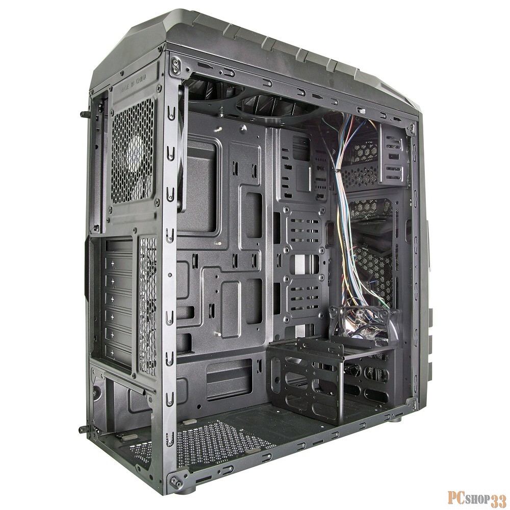 Корпуса Exegate EX277151RUS Корпус Miditower EVO-8203N Black-Blue light, ATX, без БП, с окном, 2*USB+1*USB3.0, Audio