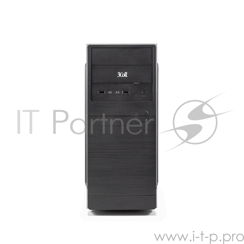 Корпус 3Cott 3C-MATX-R838, Black, mATX, блок питания 500 Вт, выходы USB 3.0x1 + USB 2.0x1, HD Audio, материал шасси класса A, SPCC толщиной 0.5mm