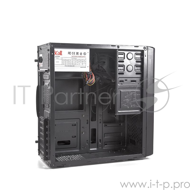 Корпус 3Cott 3C-MATX-R838, Black, mATX, блок питания 500 Вт, выходы USB 3.0x1 + USB 2.0x1, HD Audio, материал шасси класса A, SPCC толщиной 0.5mm