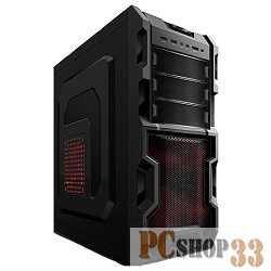 Корпус 3Cott 1816 ATX w/o PSU USB 2.0, 2х 12см, Black