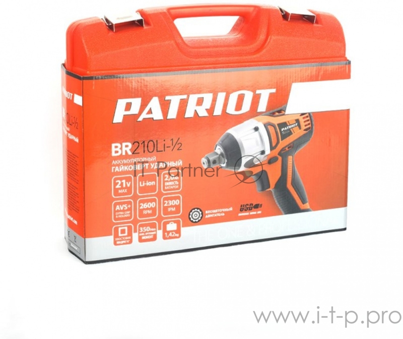 Дрель, Шуруповерт PATRIOT BR 210Li 1/2 Гайковерт ударный бесщеточный 180301560