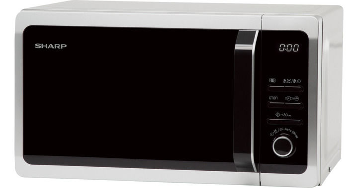 Микроволновая Печь Sharp R-2852RSL 20л. 800Вт серебристый/черный