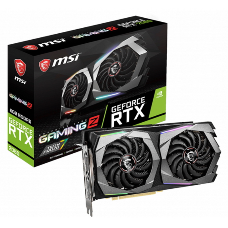 Видеокарта 6Gb PCI-E MSI GeForce RTX 2060 GAMING Z 6G RTX2060, GDDR6, 192bit, HDMI, 3xDP, Retail