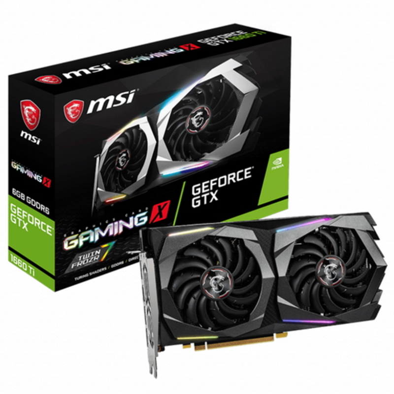 Видеокарта 6Gb PCI-E MSI GeForce GTX 1660 Ti GAMING X 6G GTX1660Ti, Retail