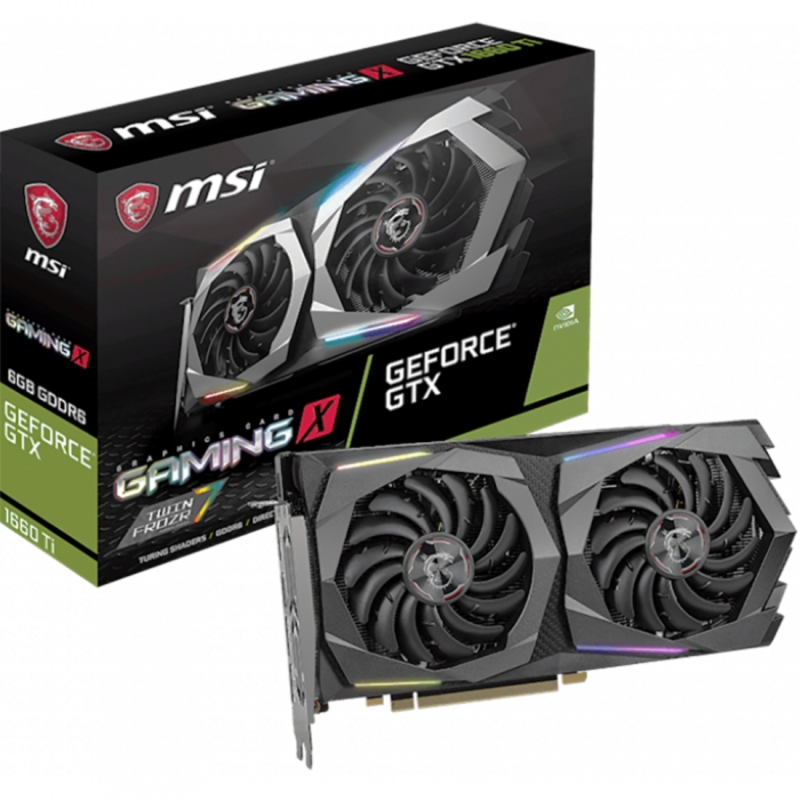 Видеокарта 6Gb PCI-E MSI GeForce GTX 1660 Ti GAMING X 6G GTX1660Ti, Retail
