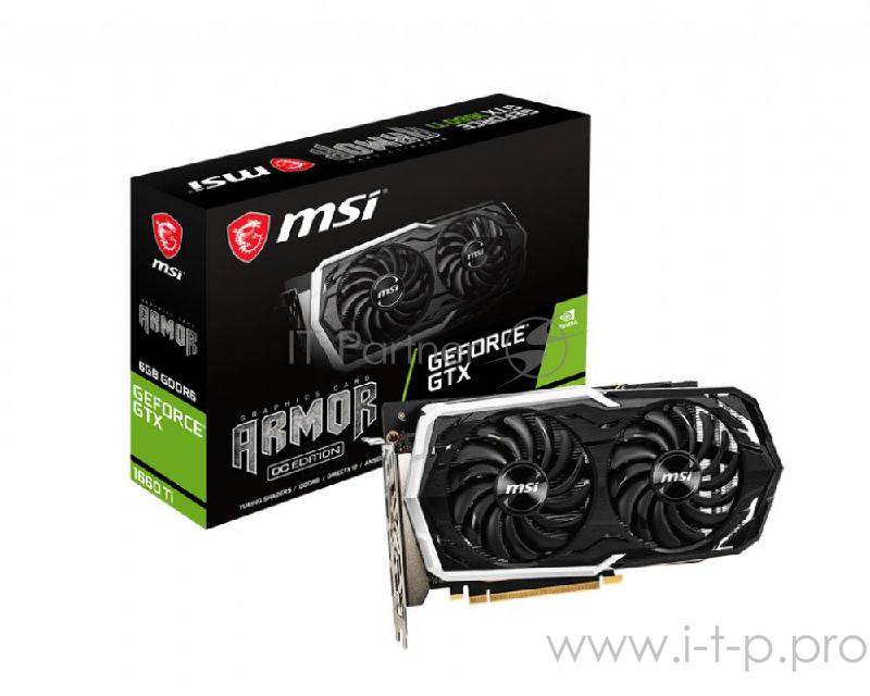 Видеокарта 6Gb PCI-E MSI GeForce GTX 1660 Ti ARMOR 6G OC GTX1660Ti, Retail