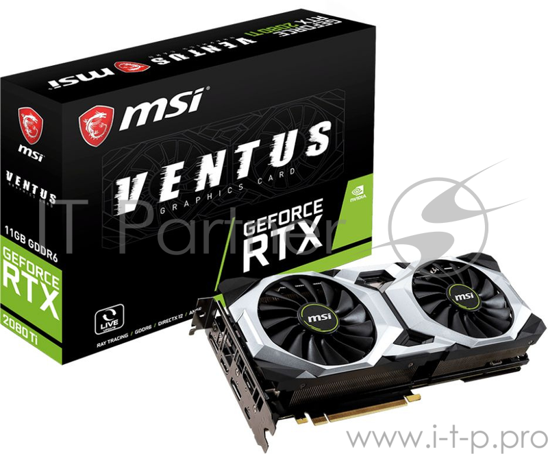 Видеокарта 11Gb PCI-E MSI GeForce RTX 2080 Ti VENTUS 11G RTX2080Ti, GDDR6, 352bit, HDCP, HDMI, 3x