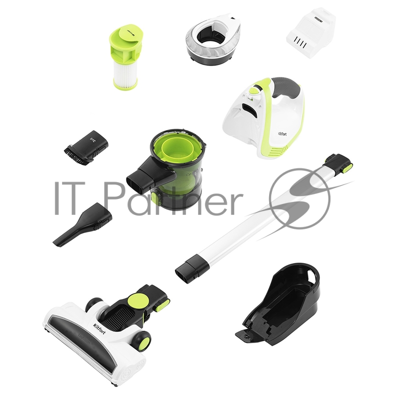 Пылесос-электровеник Kitfort КТ-540-1 130Вт зеленый/белый