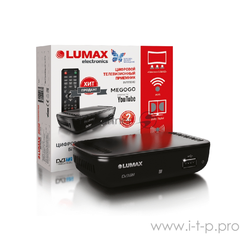 Цифровой телевизионный приемник DVBT2 LUMAX DV1110HD