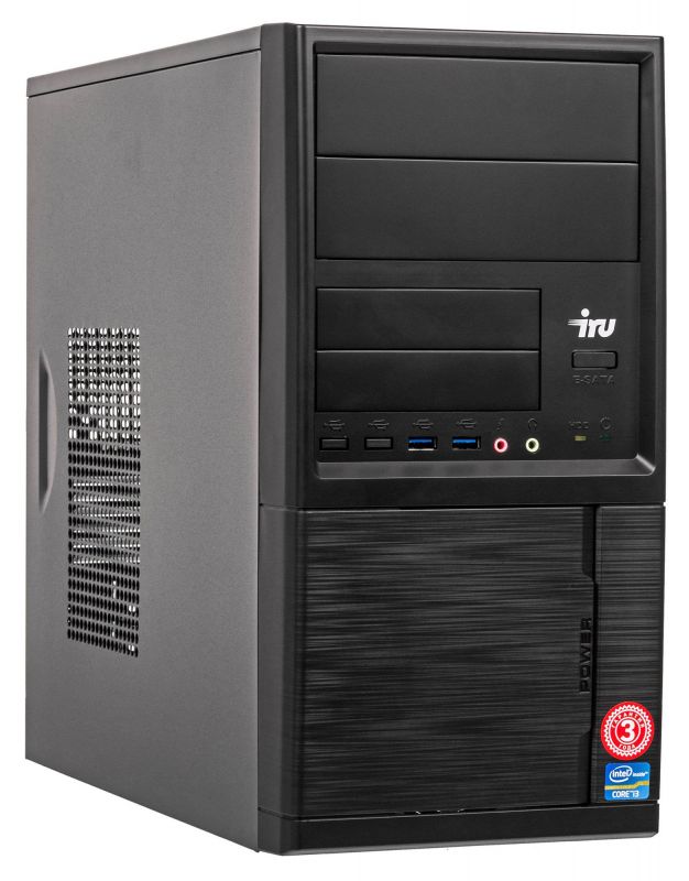 ПК IRU Office 312 MT P G5400 (3.7)/4Gb/500Gb 7.2k/UHDG 610/Free DOS/GbitEth/400W/черный