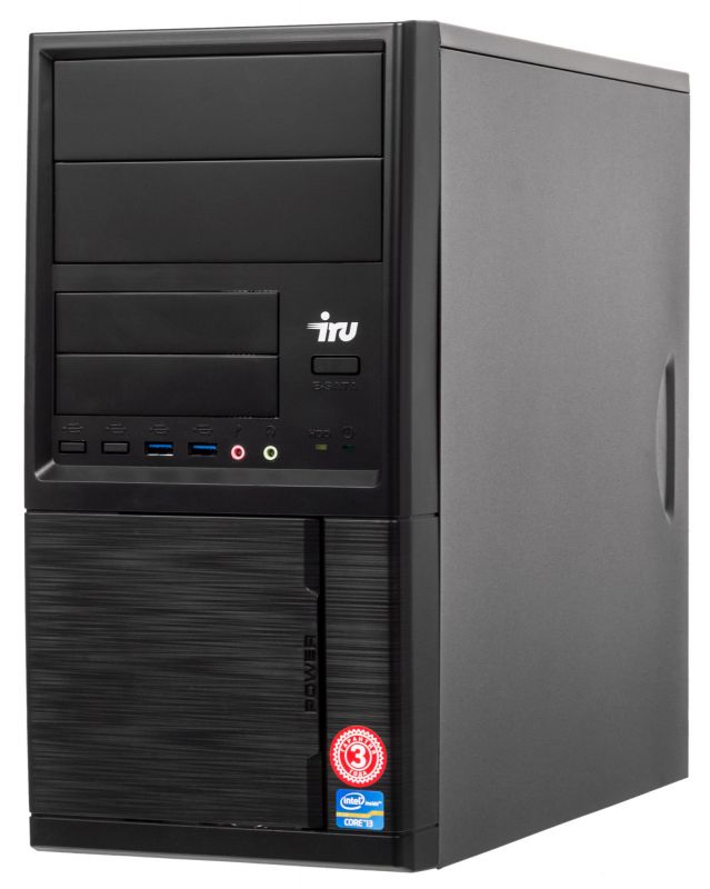 ПК IRU Office 315 MT i5 7400 (3)/4Gb/SSD240Gb/HDG630/Windows 10 Professional 64/GbitEth/400W/черный