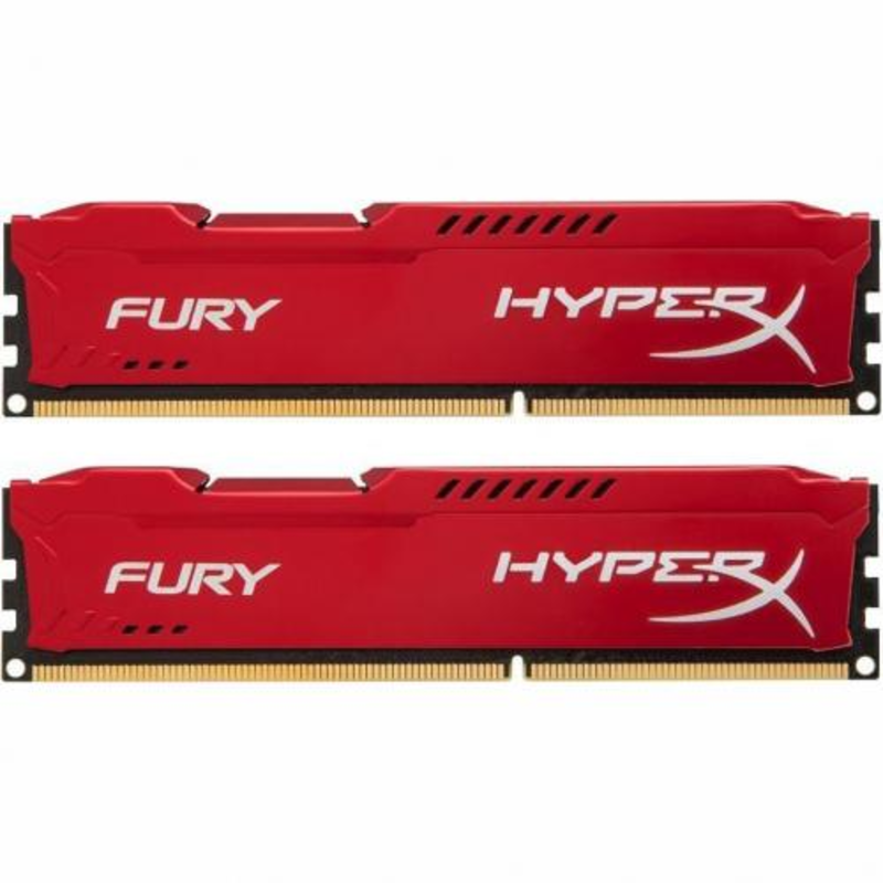 Память DDR4 KINGSTON 16GB 3200MHz CL18 DIMM (Kit of 2) 1Rx8 HyperX FURY Red