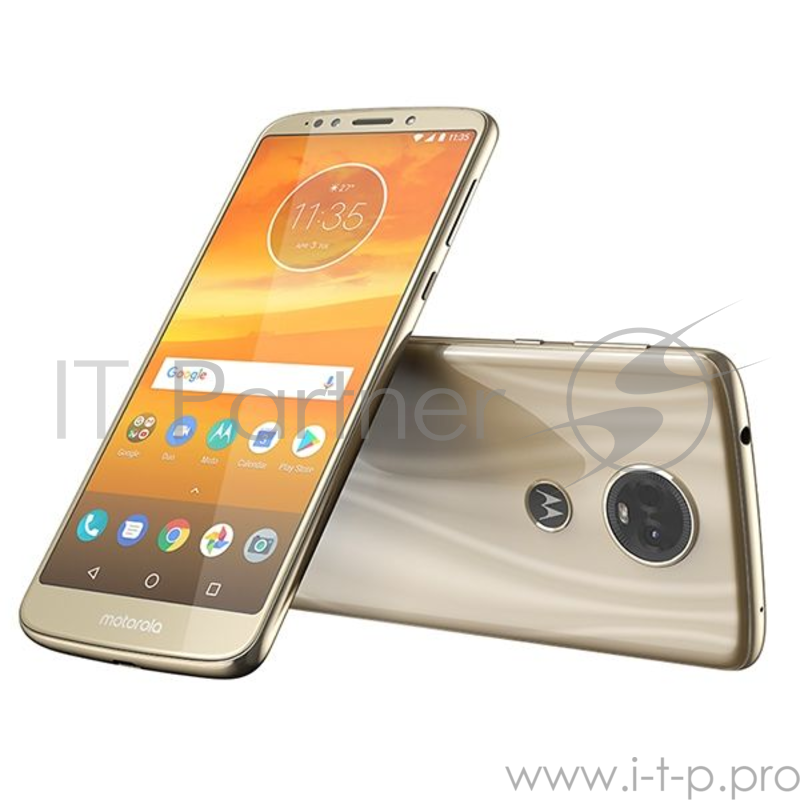 Смартфон Motorola XT1924-1 E5+ 32Gb 3Gb золотистый моноблок 3G 4G 2Sim 6 720x1440 Android 8.0 12Mpi