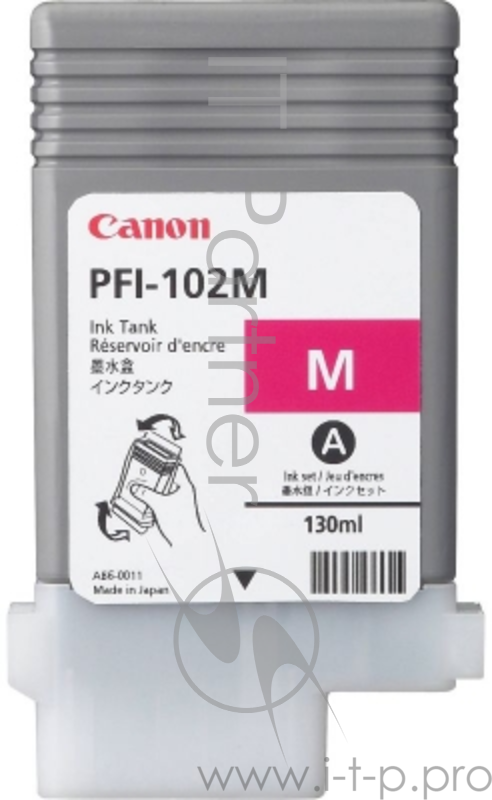 Картридж для плоттера Canon iPF500/iPF600/iPF610/iPF700 (O) PFI-102M Magenta 0897B001