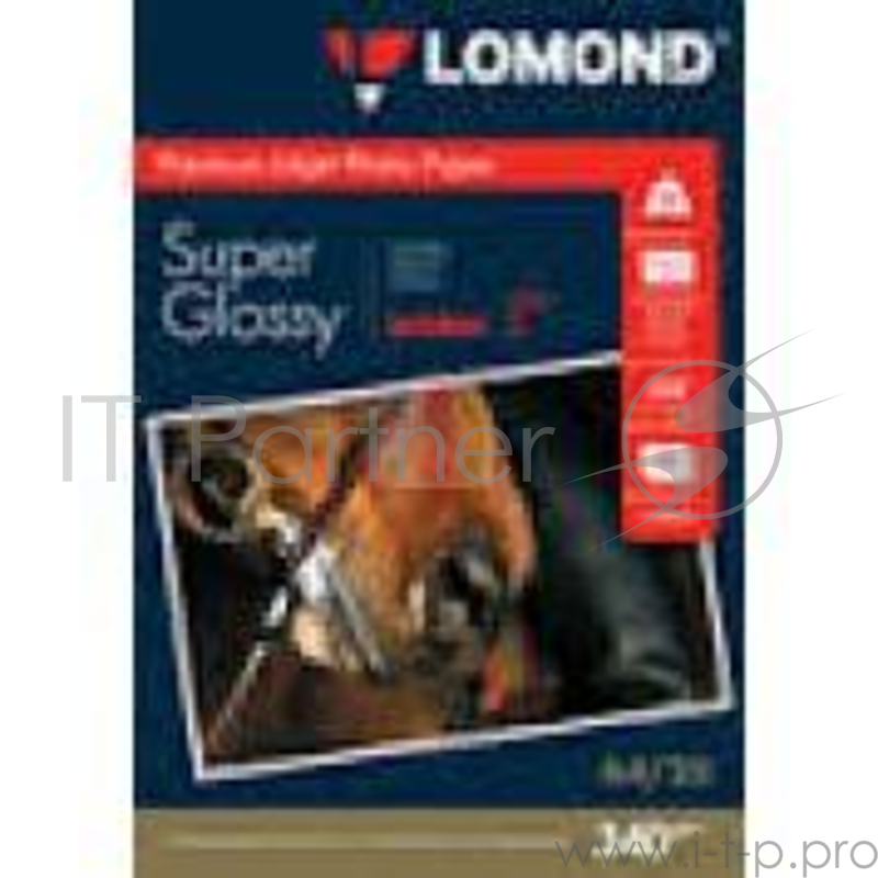 Фотобумага ПРЕМИУМ для стр.печати LOMOND А4, 340 г/м2 односторонняя Bright Super Glossy(20л)